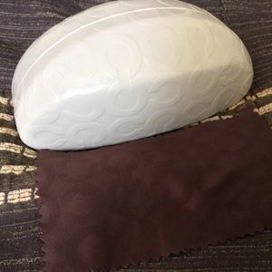 COACH Eyeglasses Glasses White Large Hard Case